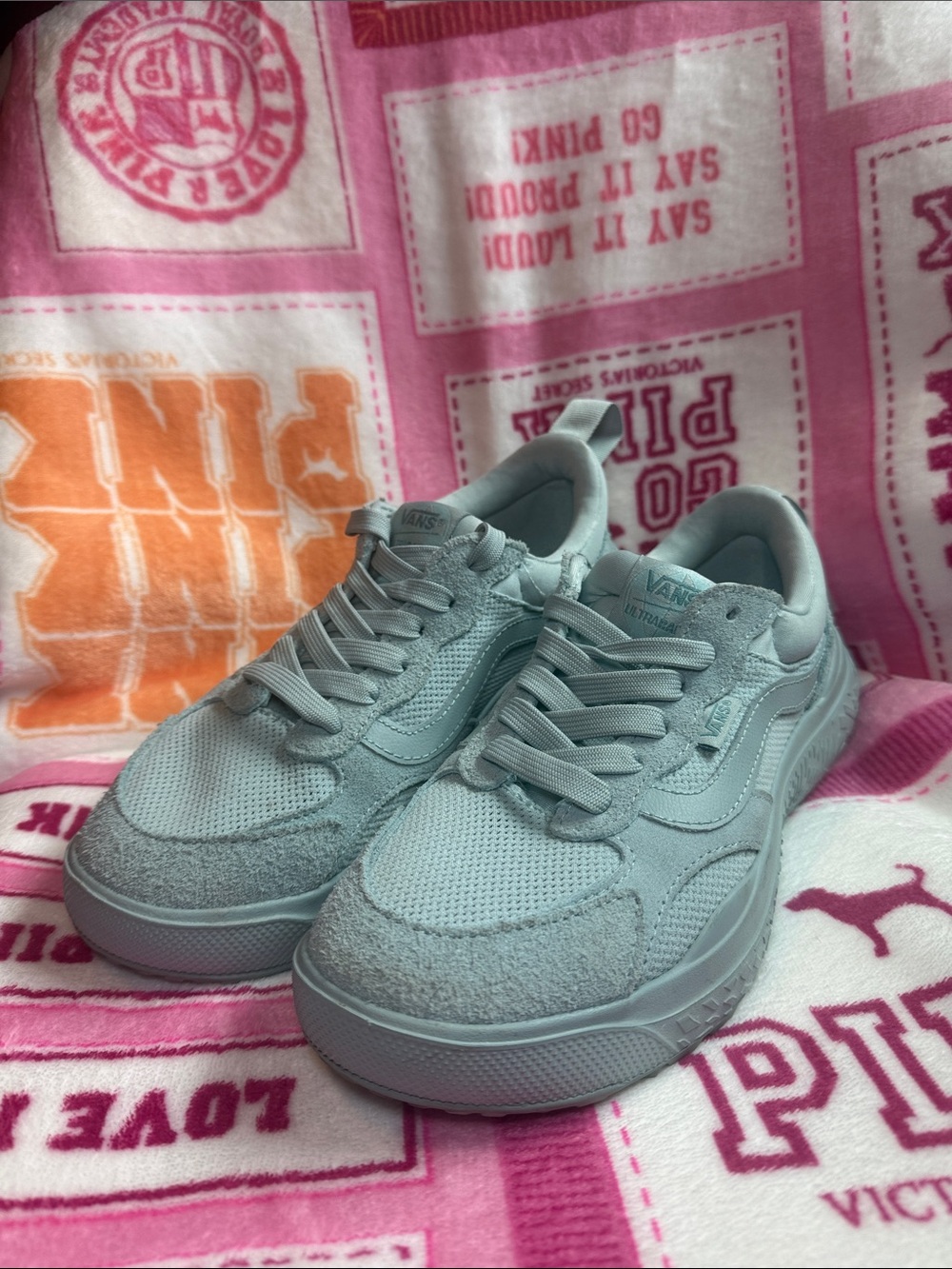 Vans Kids Light Blue Low-Top Sneakers